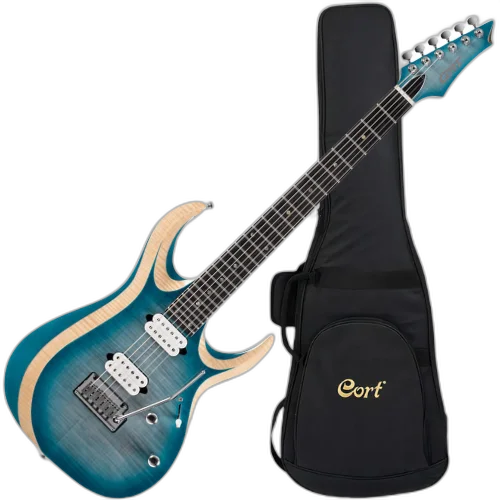 Guitarra Cort X700 PIB Duality II Polar Ice Burst com Captadores Fishman Fluence e Bag