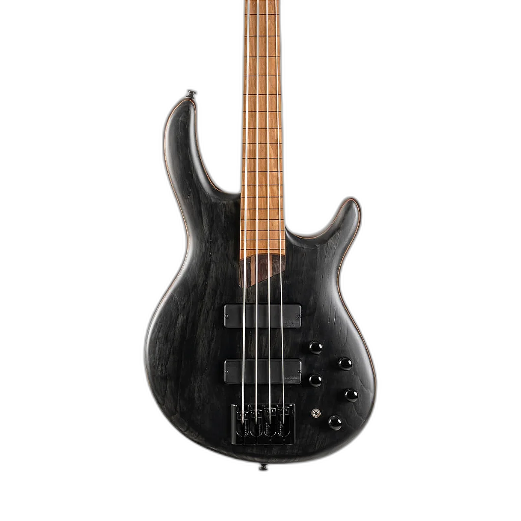 Contrabaixo 4 Cordas Fretless Cort B4 Element FL OPTB com Bartolini MK1 Escala Lisa Roasted Maple Ponte MetalCraft M4