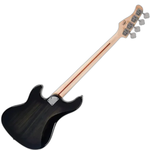 Contrabaixo Cort GB24JJ TBK 4 Cordas Jazz Bass Trans Black com Tampo Flamed Maple