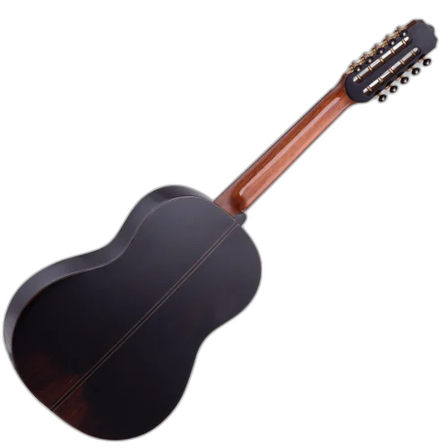 Viola Acústica Rozini Concertista Clássica RV113.AC.N.J com Tampo Maciço de Abeto e Jacarandá e Case