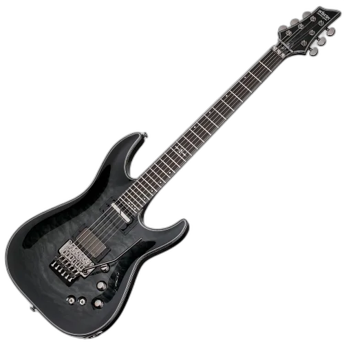 Guitarra Schecter Hellraiser Hybrid C-1 FR-S TBB Trans Black Burst com EMG 57 Sustainiac e Floyd Rose 1500 1957