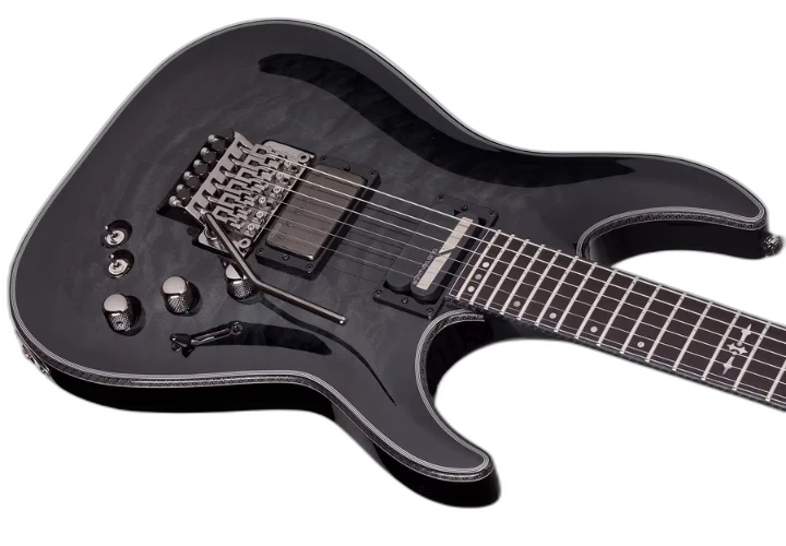Acabamento TBB Trans Black Burst com top quilted maple