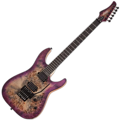 Guitarra Schecter C-6 Pro ARB Aurora Burst com Diamond Decimator e Hardtail String-Through 3630