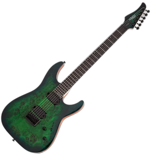 Guitarra Schecter C-6 Pro AQB Aqua Burst com Diamond Decimator e Hardtail String-Through 3632