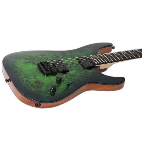 Guitarra Schecter C-6 Pro AQB Aqua Burst com Diamond Decimator e Hardtail String-Through 3632