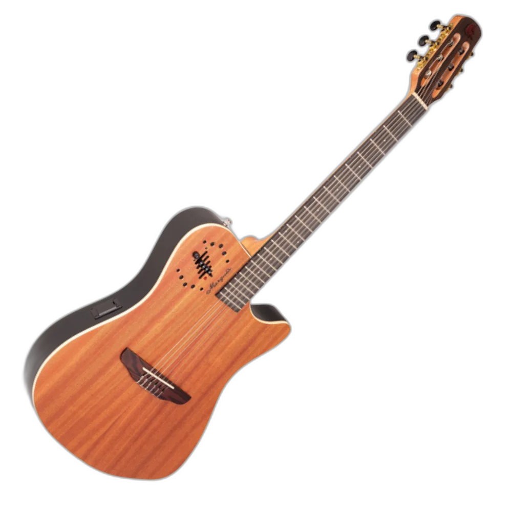 Violão Eletroacústico Marquês VN-12MGSEQ Nylon Clássico Cutaway Mogno Fosco