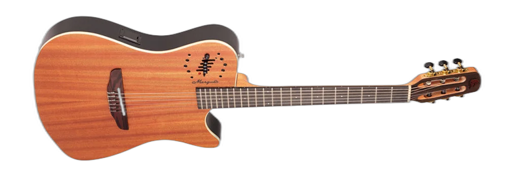 Violão Eletroacústico Marquês VN-12MGSEQ Nylon Clássico Cutaway Mogno Fosco