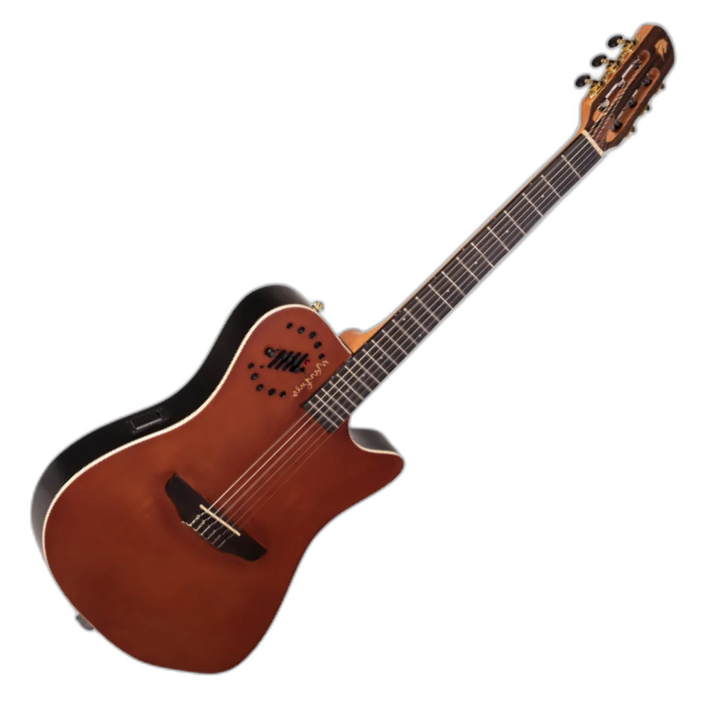 Violão Eletroacústico Marquês VN-12CTSEQ Nylon Clássico Cutaway Cedro Fosco