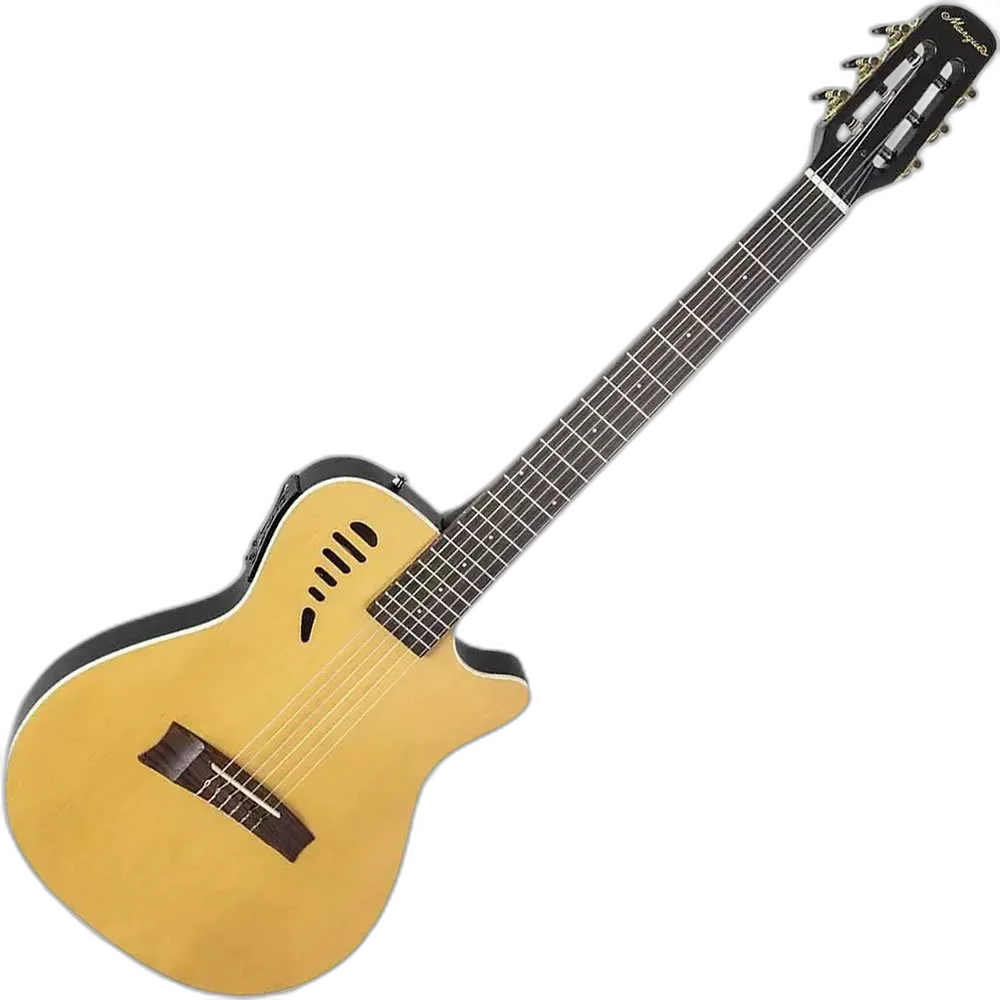 Violão Marquês VN-11NSEQ Eletroacústico Nylon Clássico Cutaway Natural Fosco