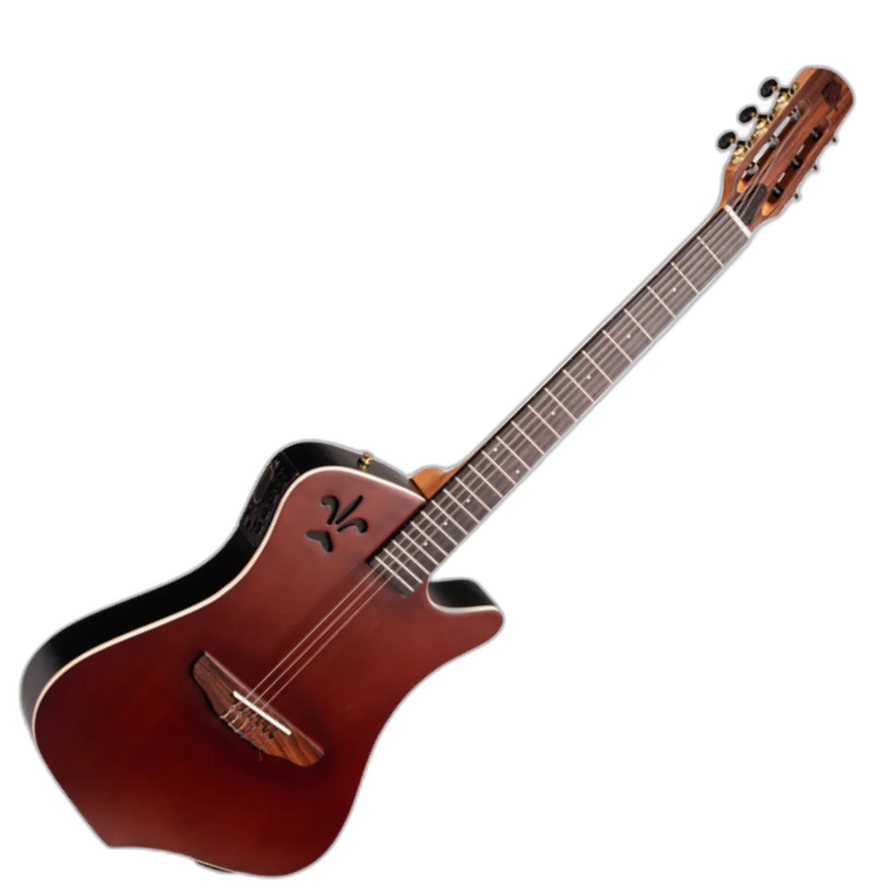 Violão Marquês VN-10 CTSEQ Super Flat Aço Cutaway Eletroacústico Tobacco