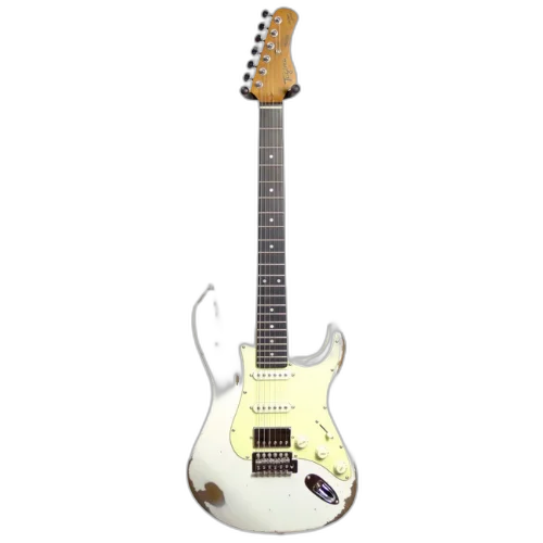 Guitarra Tagima TGA-580 AOW Antique Olympic White com Captadores HSS e Acabamento Relic