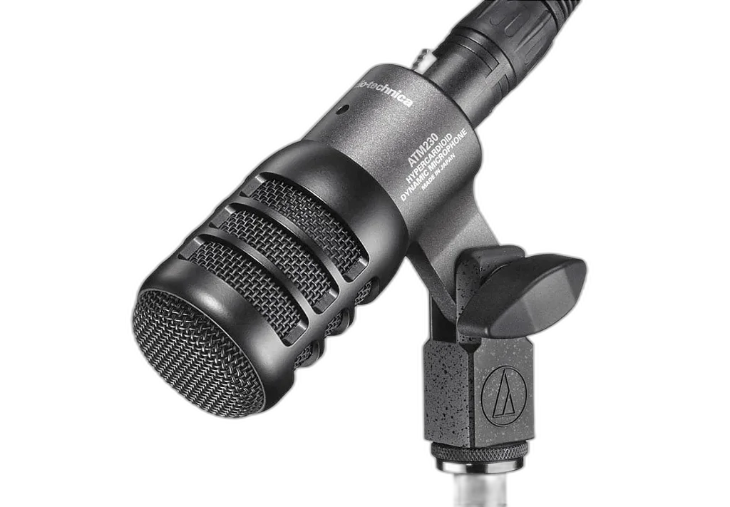 Microfone Audio-Technica ATM230 Dinâmico Hypercardioid para Instrumentos - Captação Profissional com Isolamento Superior
