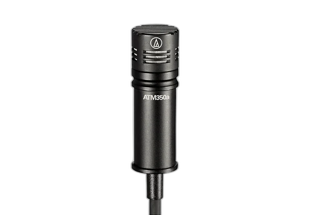 Microfone Audio-Technica ATM350U Condensador Cardioide UniMount para Instrumentos - Sistema Completo de Captação Profissional