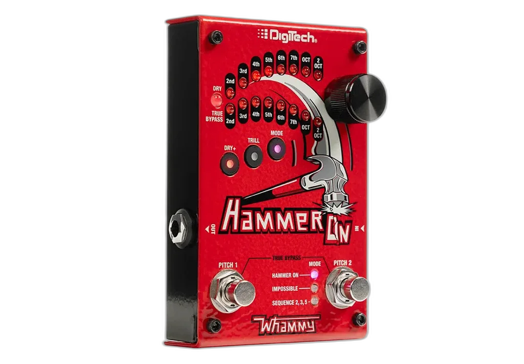 Pedal de Pitch Shift Digitech HammerOn V-04 para Guitarra - Hammer-On Instantâneo com 7 Modos e Trill