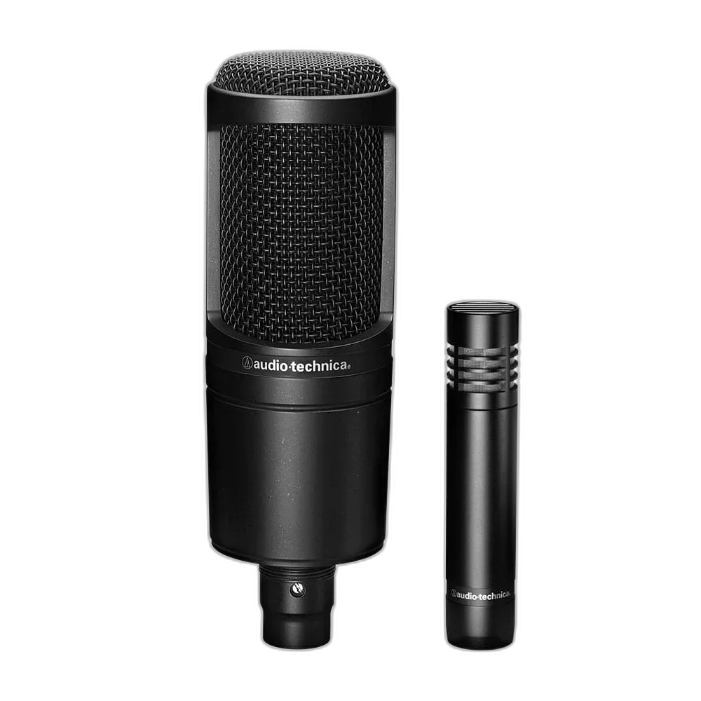 Kit Microfone Audio-Technica AT2041SP Estúdio com AT2020 Large Diaphragm e AT2021 Small Diaphragm - Cardióide para Vocais e Instrumentos