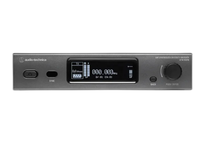 Sistema Wireless Audio-Technica ATW-3212 / C510DE2 UHF Dual-Channel com 2 Microfones Lapela Cardióide - 3000 Series para Apresentações