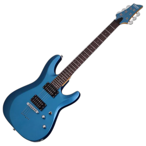 Guitarra Schecter C-6 Deluxe Satin Metallic Light Blue com Captadores Schecter Diamond Plus Humbucker e Ponte Tune-O-Matic 431