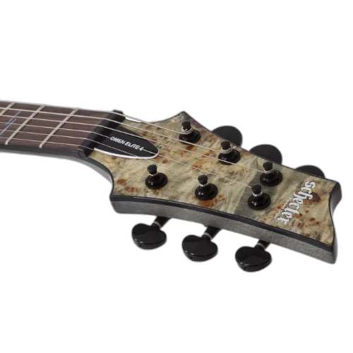 Guitarra Schecter Omen Elite-6 Charcoal com Captadores Diamond Heretic HH e Ponte Hardtail String-Thru 2451
