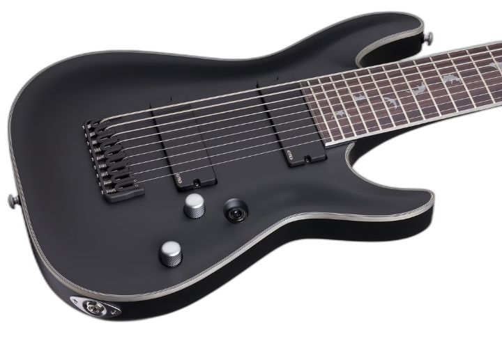 Corpo em Mahogany com acabamento Satin Black
