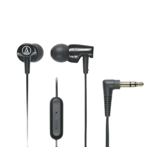 Fone de Ouvido Audio-Technica ATH-CLR100iSBK Preto com Microfone e Controle para Smartphone