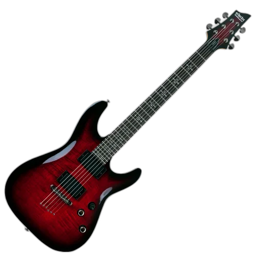 Guitarra Schecter Demon-6 CEP Cat's Eye Pearl com Captadores Schecter USA SuperCharger Mach-6 e Ponte Hipshot Hardtail 3680