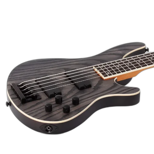 Contrabaixo Schecter CV-5 Standard Charcoal Satin 5 Cordas com Captadores Schecter Diamond J-Bucker e Ponte Schecter Custom String-Thru 3973