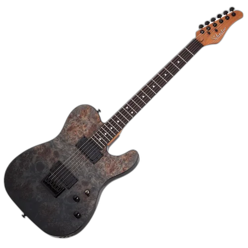 Guitarra Schecter PT Standard Black Fade Burst Burl com Captadores Schecter Diamond Plus e Ponte Floyd Rose 3955