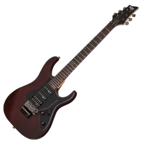 Guitarra Schecter Banshee-6 FR SGR WSN Walnut Satin com Captadores Schecter Diamond Plus HH e Ponte Floyd Rose Special 3857