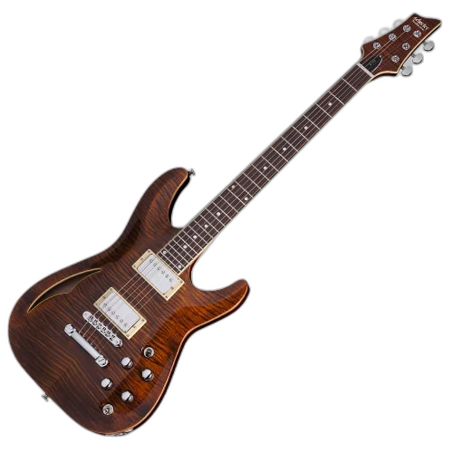 Guitarra Schecter C-1 E/A Classic CEP Cat's Eye Pearl com Captadores Schecter USA SuperCharger Mach-6 HH e Ponte Hipshot Hardtail 640