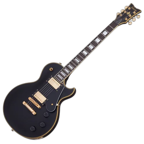 Guitarra Schecter Solo-II Custom ABSN Aged Black Satin com Captadores Schecter Diamond Plus HH e Ponte TonePros Locking Tune-O-Matic String-Thru 658