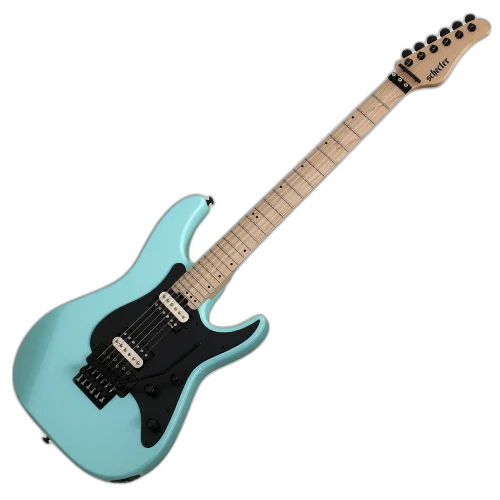 Guitarra Schecter Sun Valley Super Shredder FR SFG Sea Foam Green com Captadores Schecter Diamond Plus HH e Ponte TonePros Locking Tune-O-Matic 1280