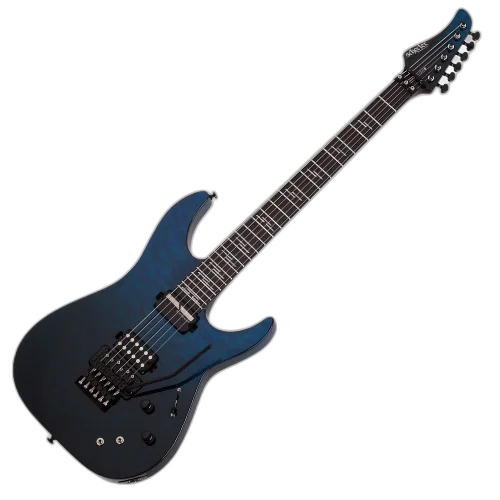 Guitarra Schecter Reaper-6 FR-S Elite DOB Deep Ocean Blue com Captadores Schecter Diamond Decimator HH e Ponte Floyd Rose Special 'Hot Rod' Locking Tremolo 2187