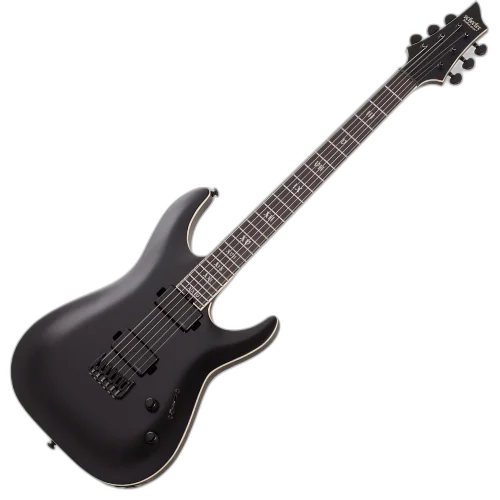 Guitarra Schecter C-1 SLS Elite Evil Twin SBK Satin Black com Captadores Fishman Fluence Modern e Ponte Hipshot Hardtail 1347