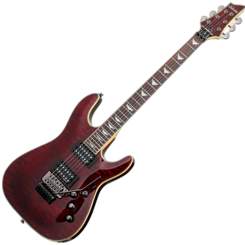 Guitarra Schecter Omen Extreme-6 FR BCH Black Cherry com Captadores Schecter Diamond Plus HH e Ponte Floyd Rose Special 2006