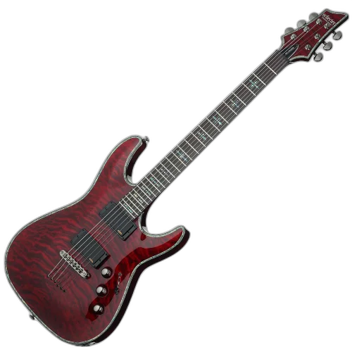 Guitarra Schecter Hellraiser C-1 BCH Black Cherry com Captadores EMG 81TW/89 HH Ativos e Ponte TonePros TOM Thru-Body 1788