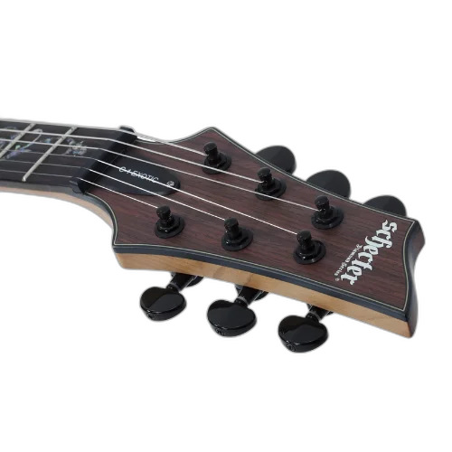 Guitarra Schecter C-1 Exotic Ebony NT Natural Satin com Captadores Schecter Diamond 78 HH e Ponte Schecter Diamond Hardtail String-Thru 3337