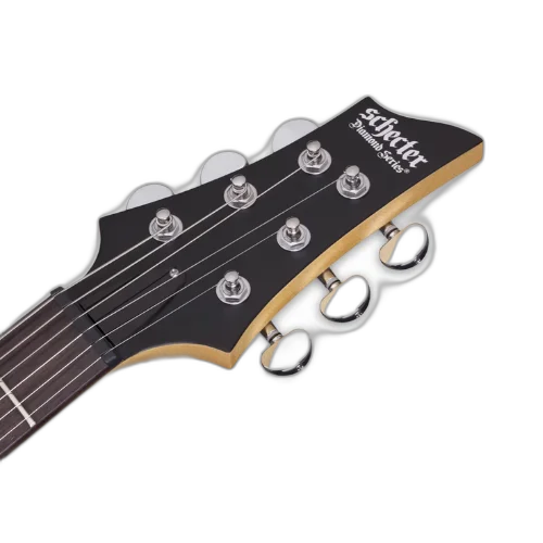 Guitarra Schecter C-6 Deluxe LH SBK Satin Black com Captadores Schecter Diamond Plus HH e Ponte Tune-O-Matic Thru-Body 433