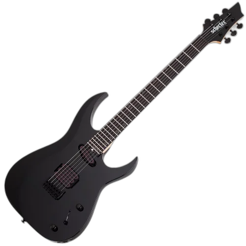 Guitarra Schecter Sunset-6 Triad GB Gloss Black com Captadores Schecter USA SuperCharger Mach-6 e Tripocalypse Triple Coil HH e Ponte Tune-O-Matic w/ String Thru Body 2574