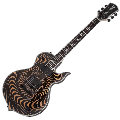 Guitarra Schecter Wylde Audio Odin Grail Psychic Bullseye Rawtop com Captadores EMG 81/85 e Ponte TonePros 4542