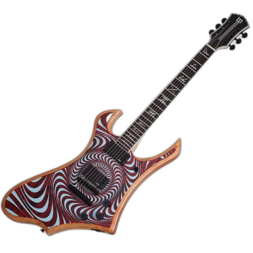 Guitarra Schecter Wylde Audio Odin Grail Cocobolo Psychic Bullseye com Captadores EMG 81/85 e Ponte TonePros 4576