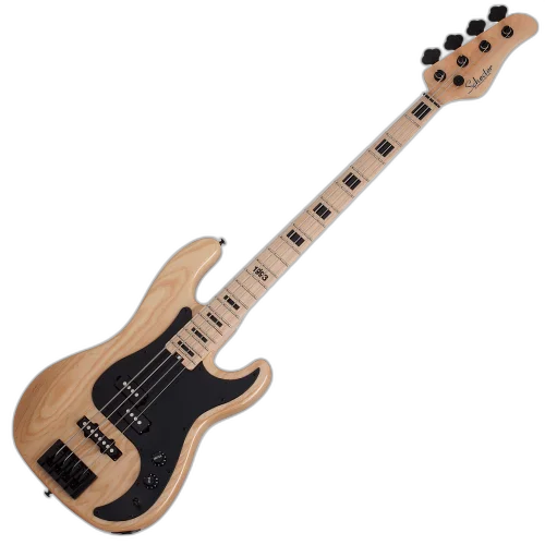 Contrabaixo Elétrico Schecter Justin Beck V Ani Gloss Natural com Captadores Schecter USA MonsterTone J/P e Ponte Schecter Custom 2664