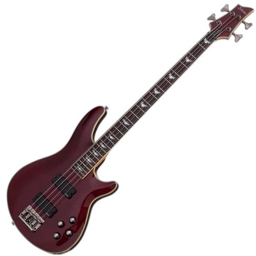 Contrabaixo Schecter Omen Extreme-4 Black Cherry com Captadores Schecter Diamond Bass e Ponte Schecter Diamond Bass 2040