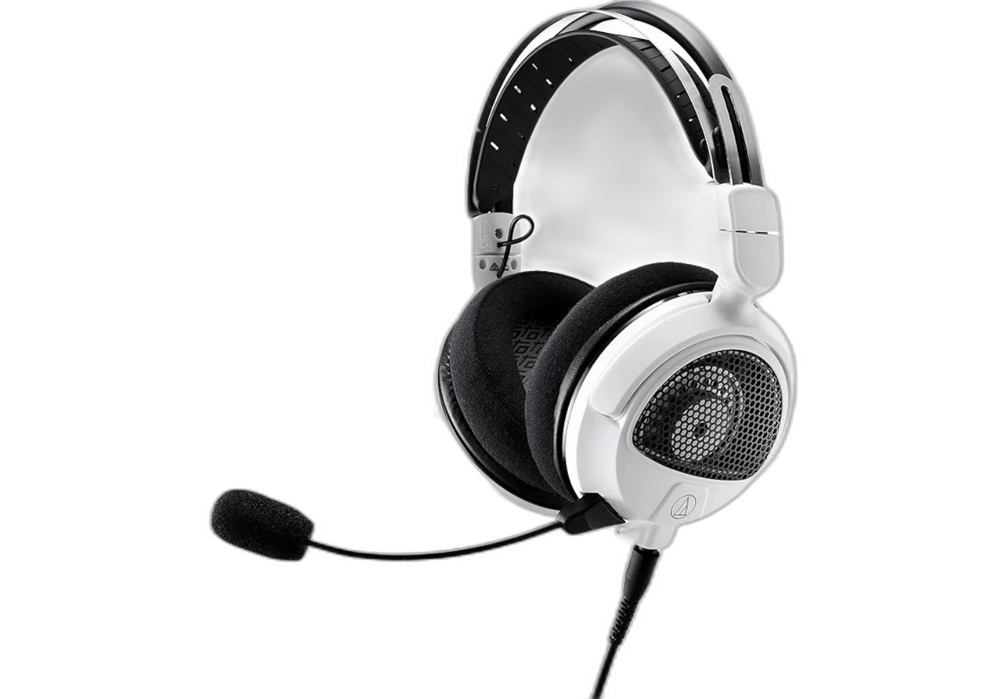 Controles de volume e mudo integrados no earcup esquerdo