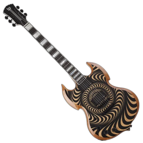 Guitarra Schecter Banshee Elite-6 Psychic Bullseye Rawtop LH Cat's Eye Pearl Canhota Captadores Schecter USA SuperCharger Mach-6 Hipshot Hardtail 4530