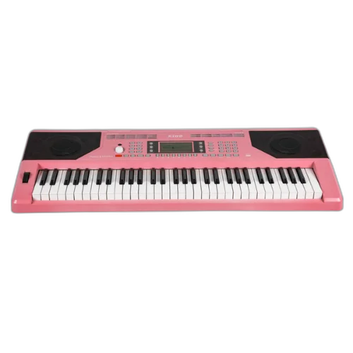 Teclado Digital Acordes K189 Rosa com 61 Teclas Sensíveis ao Toque e 300 Timbres