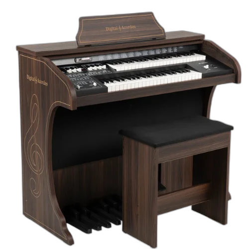 Órgão Digital Acordes 2D Marrom com Teclados Waterfall e 100 Timbres GM