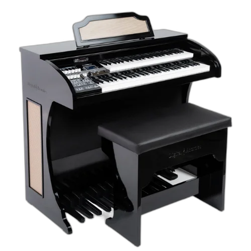Órgão Digital Acordes AC450 Preto Alto Brilho com Teclados Waterfall, Drawbars Configuráveis, 128 Timbres GM e Pedaleira de 20 Notas