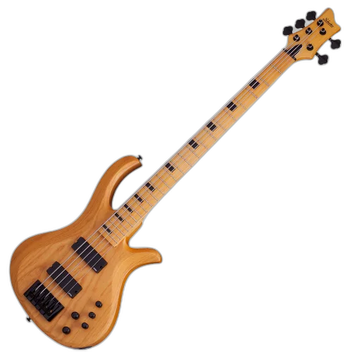 Contrabaixo Schecter Riot-5 Session ANS Aged Natural Satin com Captadores EMG 40HZ e Ponte Schecter Custom Bass String-Thru 2853