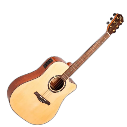 Violão Eletroacústico Marquês VA174 NT EQ Folk Cutaway Natural Brilho Aço com Fishman Presys+