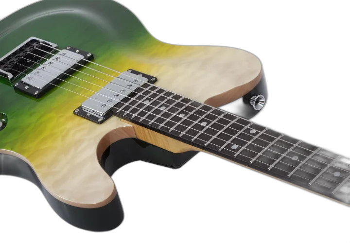 Guitarra Schecter PT Classic CFB Caribbean Fade Burst com Captadores Schecter USA Pasadena e Pasadena Classic e Ponte Tune-O-Matic 7321